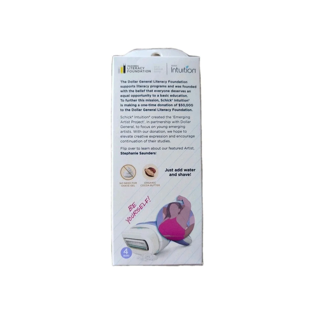 Schick Intuition Pure Nourishment Lather And shave One Step Razor‎ + Travel Cup